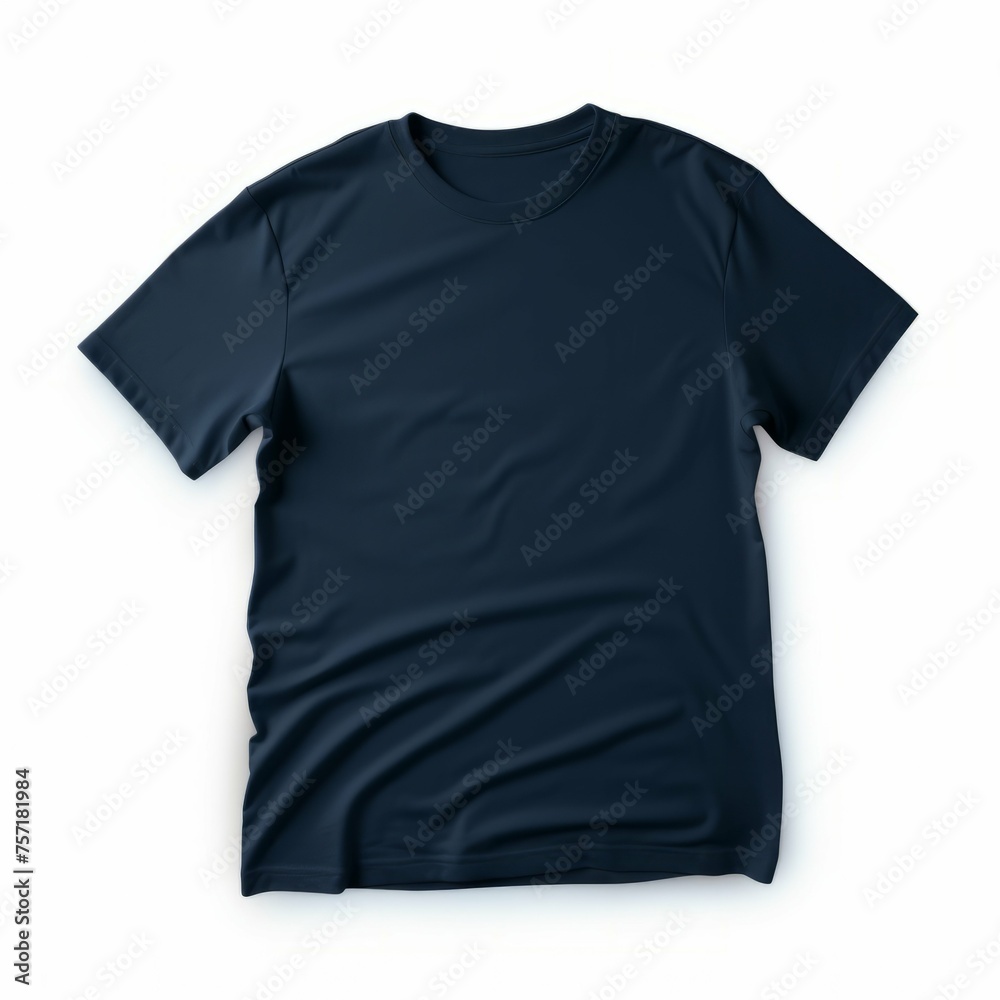 Navy Blue T-Shirt isolated on white background Navy Blue T-Shirt isolated on white background