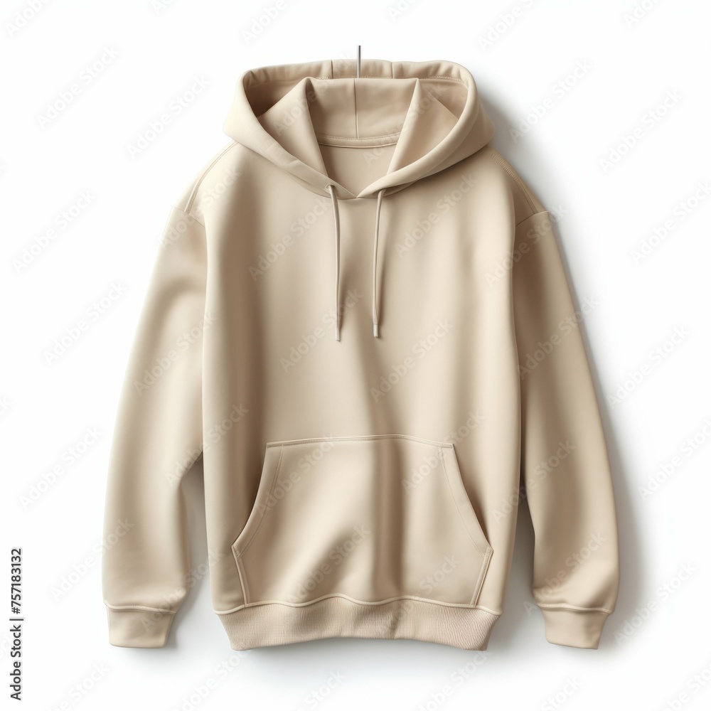 Beige Hoodie isolated on white background Beige Hoodie isolated on white background
