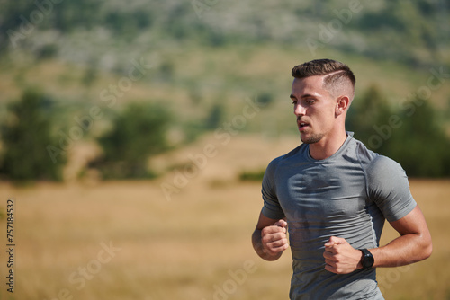 A dedicated marathon runner pushes himself to the limit in training.