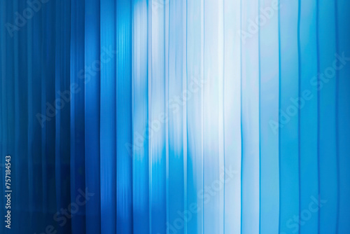 Blue gradient background with stripes.