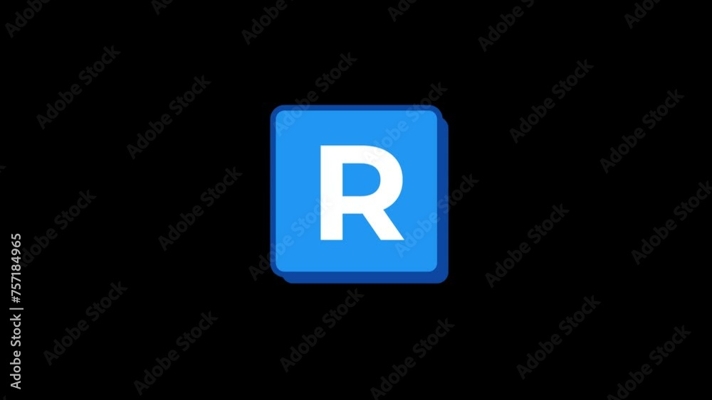 R Letter Animation with transparent background R Letter Animation with transparent background