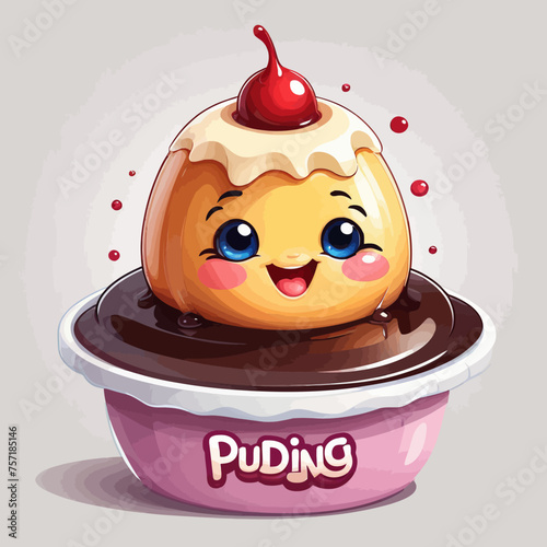 Cute Puding Logo Design Very Cool photo