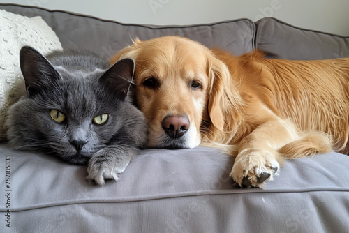 cat and puppy