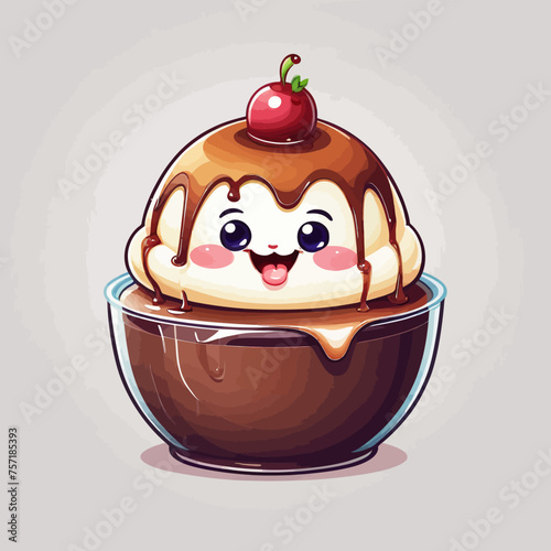 Cute Puding Logo Design Very Cool photo