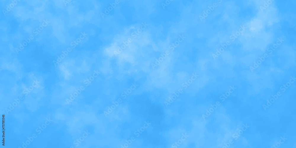 Abstract cloudy sky background. Blue color pastel clouds. Watercolor texture background. Soft clouds in the sky. Abstract painting banner.picture painting illustration background.