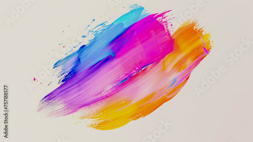 Abstract Brush Stoke Watercolor Pastel Isolated on White Background.