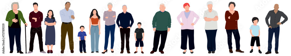 group of multiracial people. people from different races. Children, teenage, adult, parents and grandparent. Set of group of people standing and posing. Children with their parents and grandparents. group of multiracial people. people from different races. Children, teenage, adult, parents and grandparent. Set of group of people standing and posing. Children with their parents and grandparents.