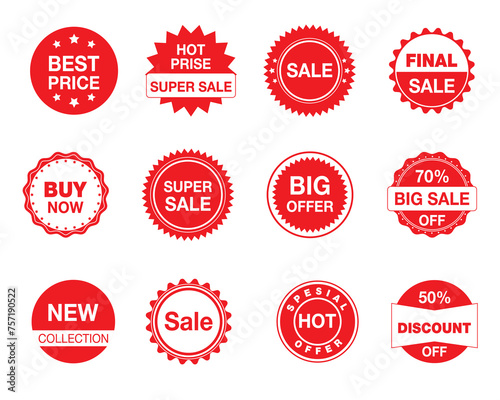 Sale tags. Sale Label collection set.