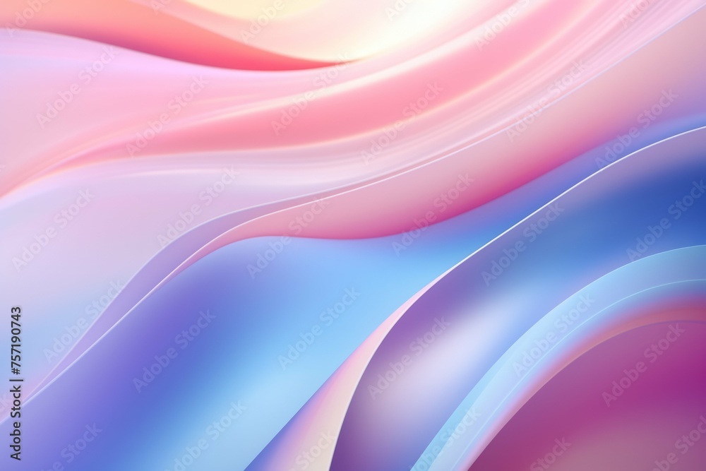 A mix of pastel colors and smooth curves