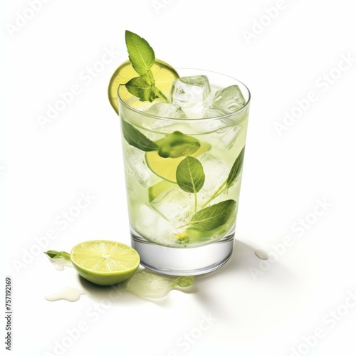 Gin Blossom Cocktail, isolated on white background