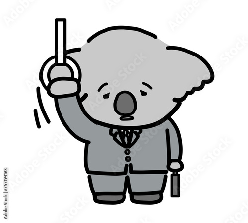 通勤中に眠くなるコアラのキャラクター