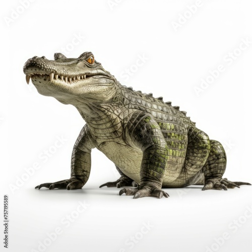 Alligator isolated on white background © Michael Böhm