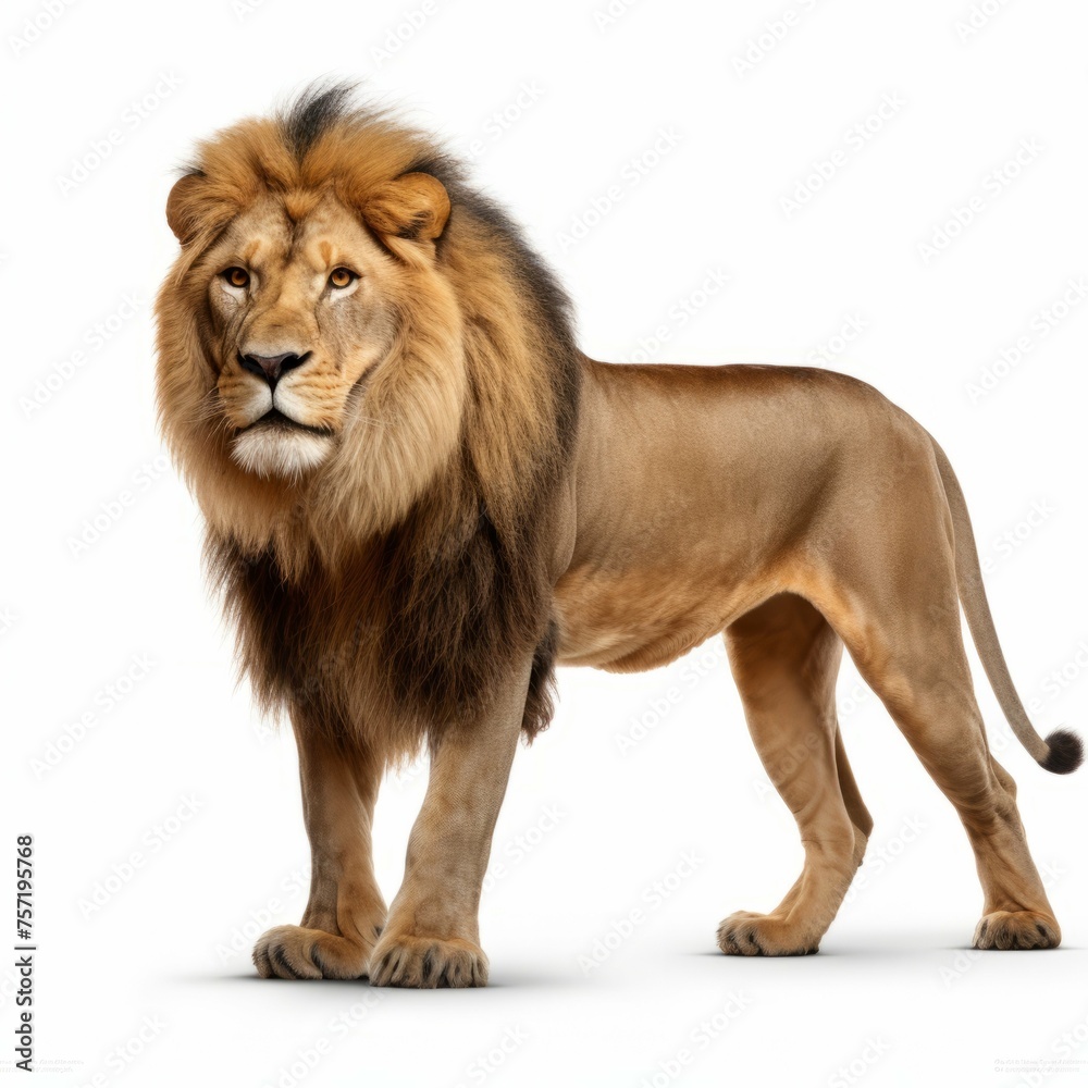 Lion isolated on white background