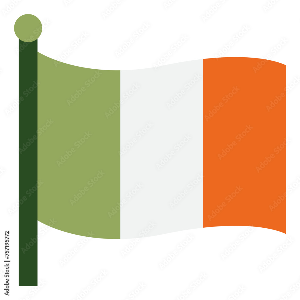 Irish Flag icon for web, app, infographic, etc