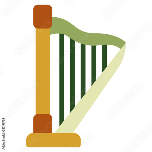 Celtic Harp icon for web, app, infographic, etc