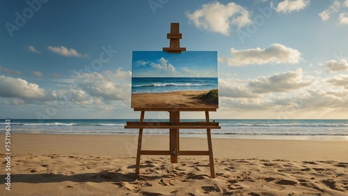 Canvas on the beach