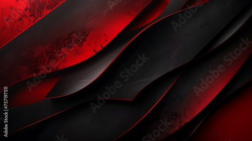 3D red gray techno abstract background overlap layer on dark space with rough decoration. Modern graphic design element cutout shape style concept for web banners, flyer, card, or brochure cover