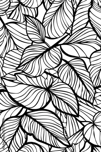 A graphic illustration of leaves in a pattern, showcasing natural elements in a stylized form
