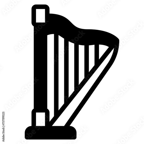 Celtic Harp icon for web, app, infographic, etc