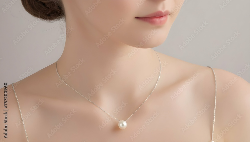 A Delicate Silver Necklace Adorned With A Single S Upscaled 8