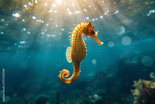 Seahorse in the ocean © Zero Zero One