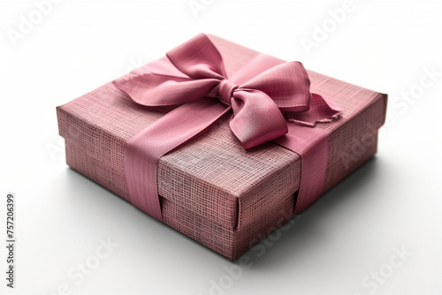 Elegant gift box adorned with shiny ribbons, perfect for celebrations and special occasions.