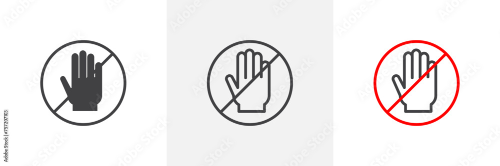 Stop Sign Isolated Line Icon Style Design. Simple Vector Illustration Stop Sign Isolated Line Icon Style Design. Simple Vector Illustration