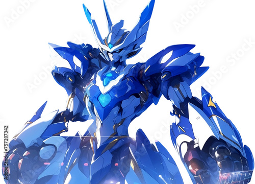 Sci-fi Futuristic giant colossal  Mecha anime (Megaman) - PNG file photo