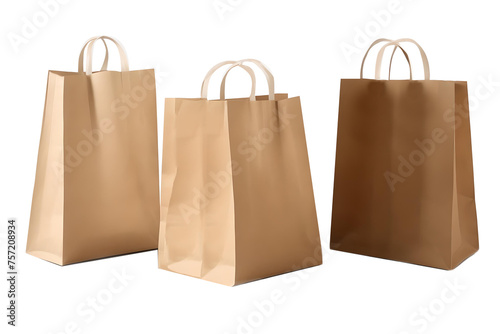 paper bag isolated on white.