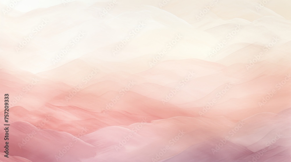 Fototapeta premium Abstract ombre watercolor background with Soft pink, Ivory, Rose gold
