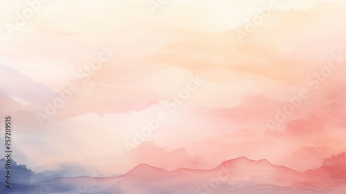 Abstract ombre watercolor background with Soft peach  Coral pink  Pale lavender