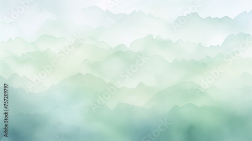 Abstract ombre watercolor background with Sage green, Sky blue, Light gray photo