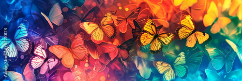 Charming watercolor butterflies that bring a feeling of lightness and joy. Generative AI
