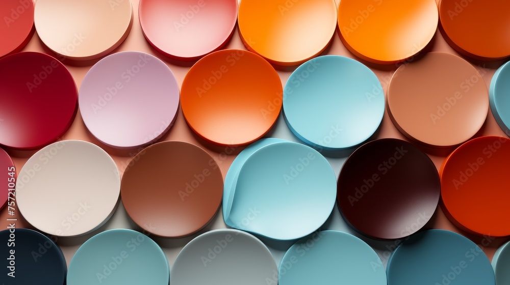 Colorful Plates Stacked Together Colorful Plates Stacked Together