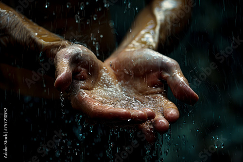 John the Baptist's Baptism: Capturing the Hand with Water Dripping