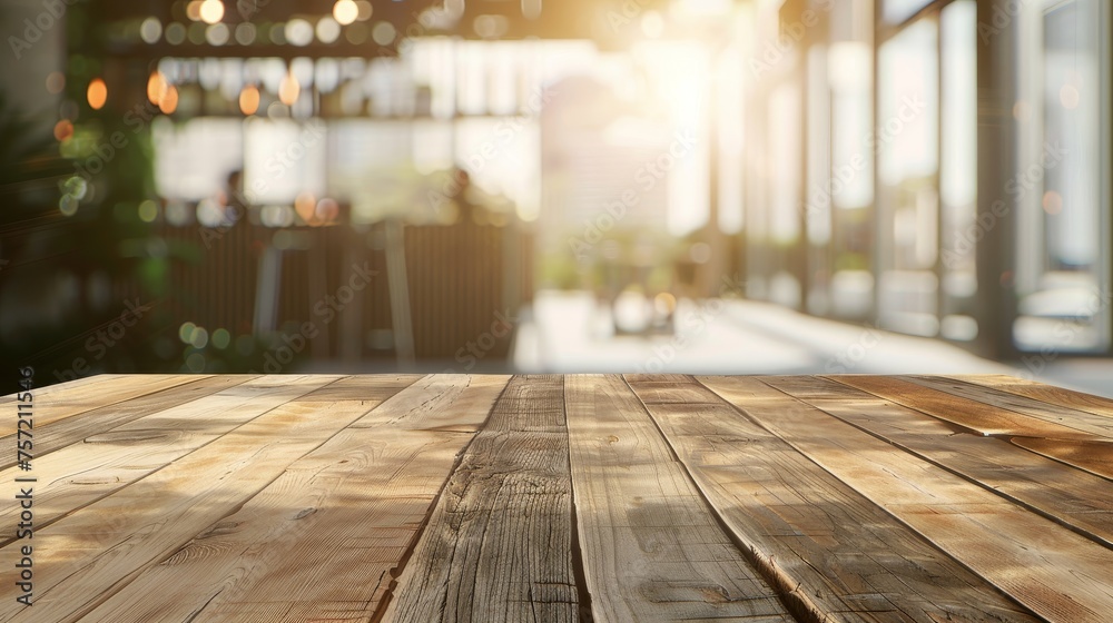 Abstract Front blur wood texture table bar view on clean terrace. Abstract Front blur wood texture table bar view on clean terrace.