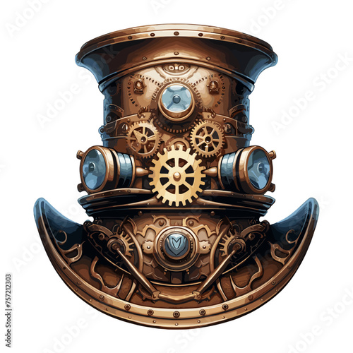 Steampunk Zylinder Illustration isoliert auf transparentem Hintergrund