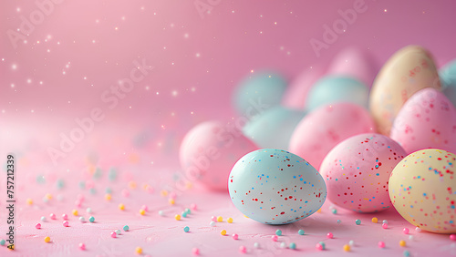 Light background with Easter eggs