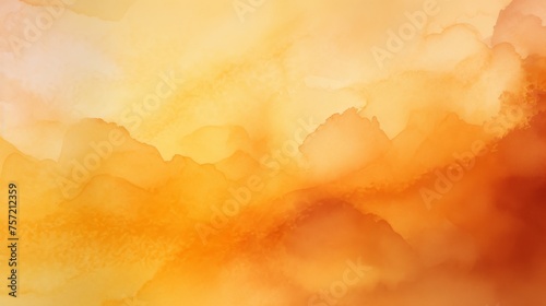 Abstract ombre watercolor background with Deep brown  Burnt orange with a hint of yellow  Cream