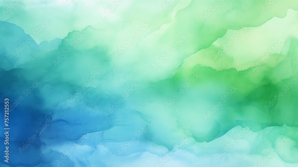 Abstract ombre watercolor background with Deep blue, Steel gray, Neon green