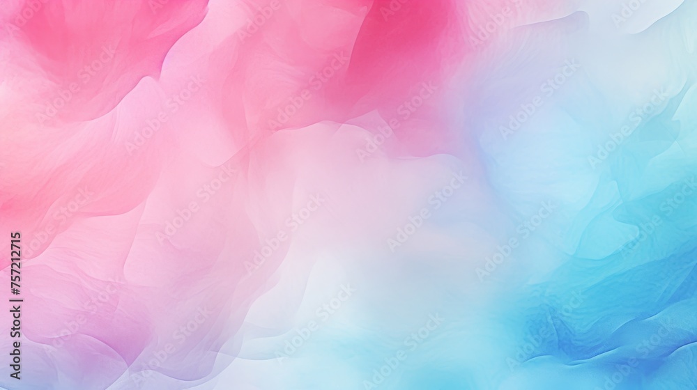 Abstract ombre watercolor background with Cotton candy pink, Baby blue, Mint green