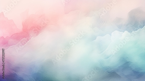 Abstract ombre watercolor background with Cotton candy pink, Baby blue, Mint green