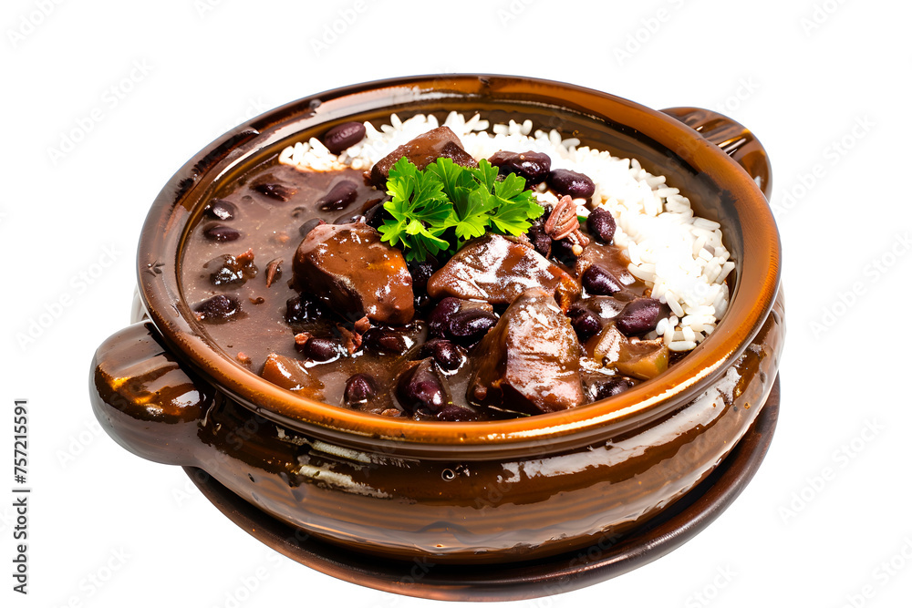 feijoada, brazilian food with black beans and pork meat feijoada, brazilian food with black beans and pork meat