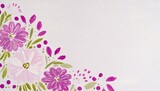 Flower pattern on fabric background with copy space for text or image.