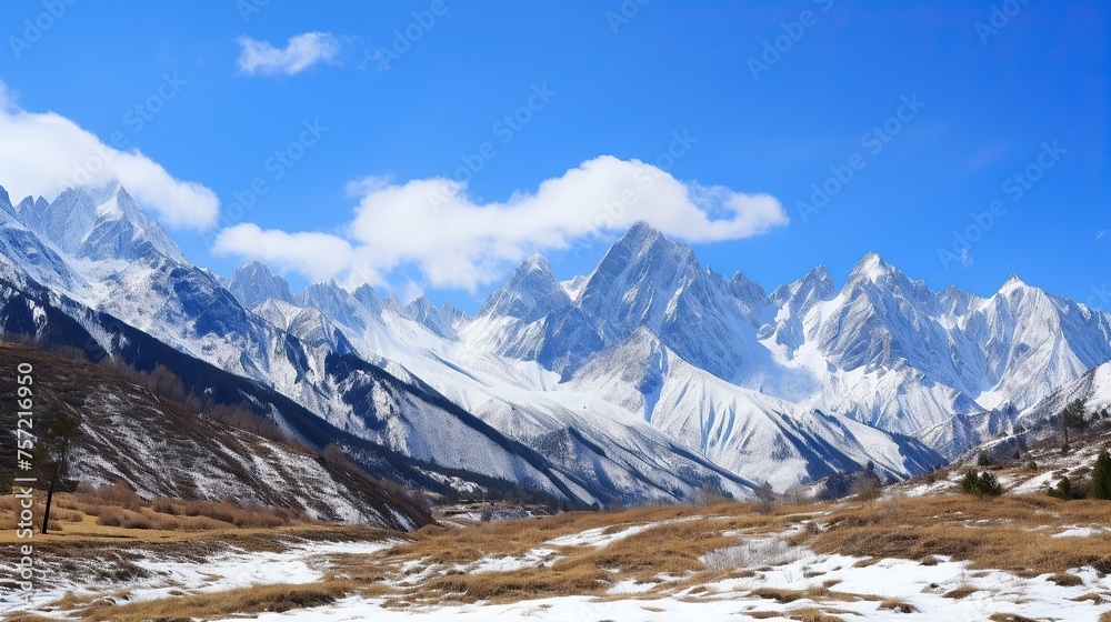 Snow Mountain Background, Beautiful view