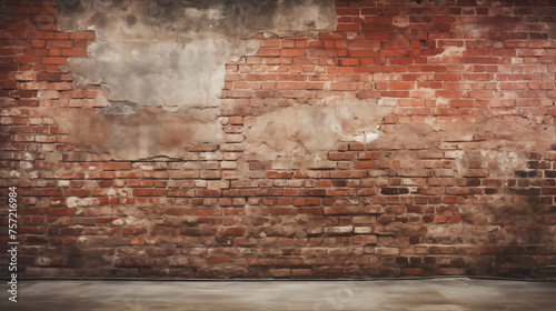 Red brick wall with vignette texture background