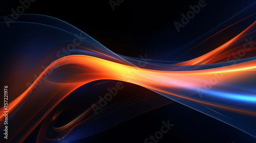 Abstract light background, realistic neon lines background illustration design