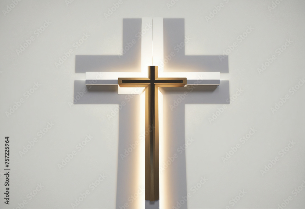 Cross icon isolated on white background