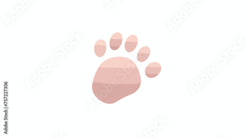 An adorable flat icon of a baby footprint capturing