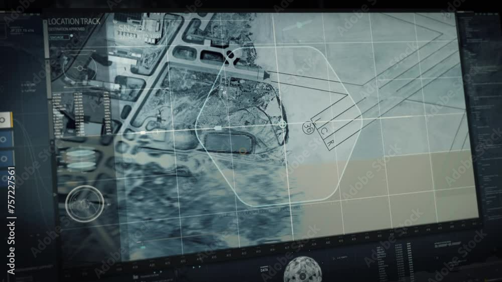 High tech panel is examining the area in search of the rival army. High ...